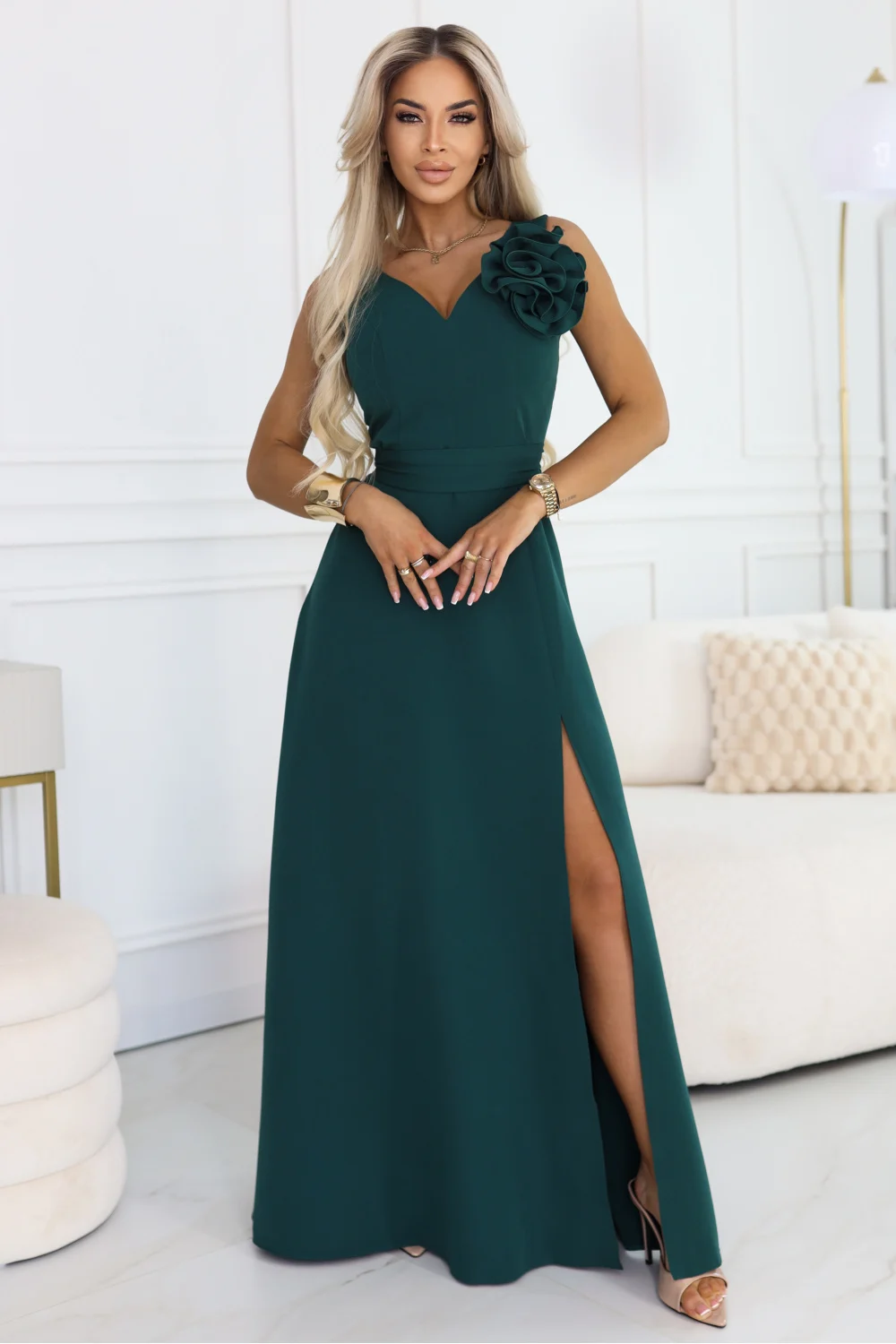 Robe longue verte