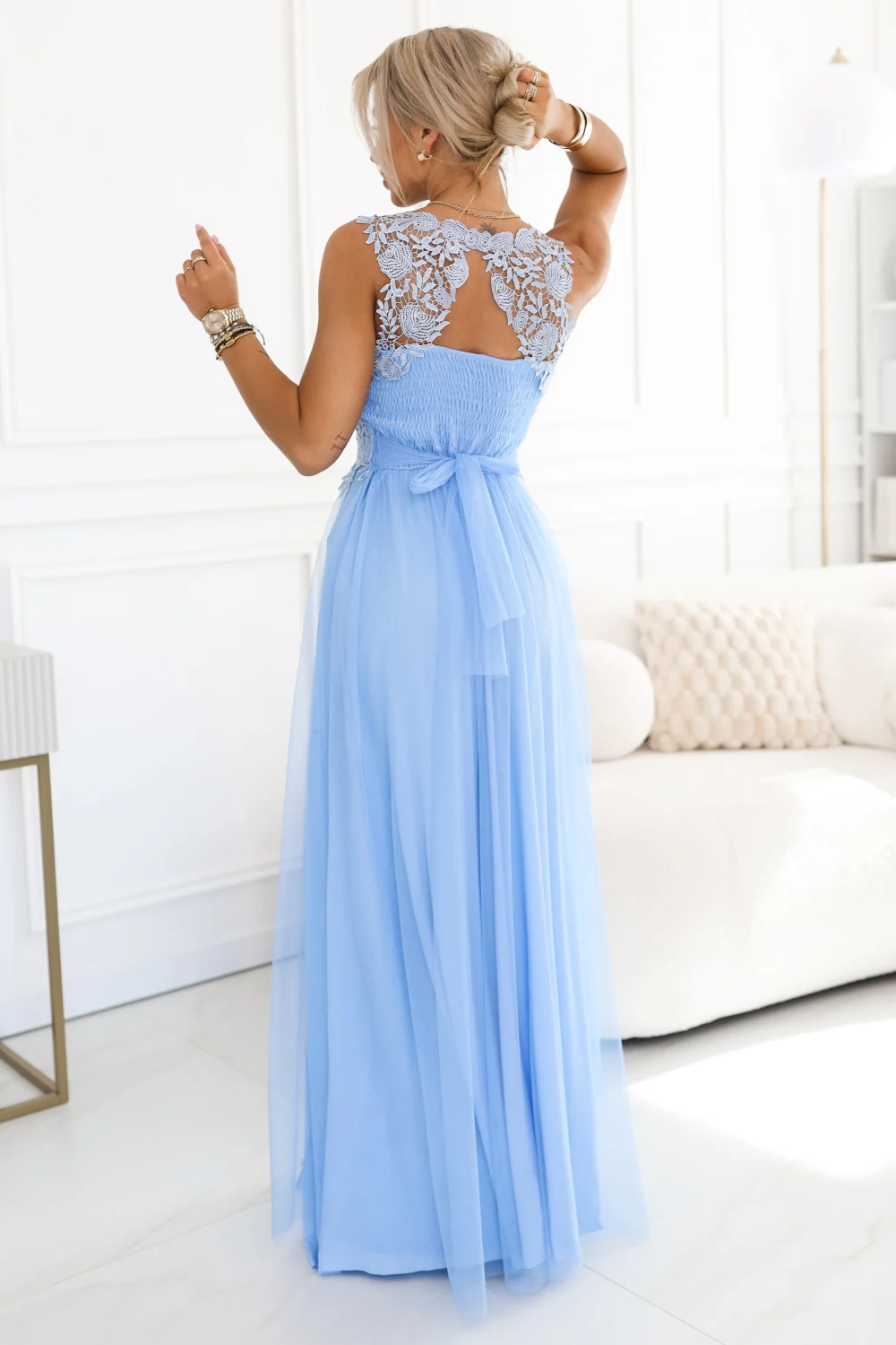 Robe longue bleue – Image 3
