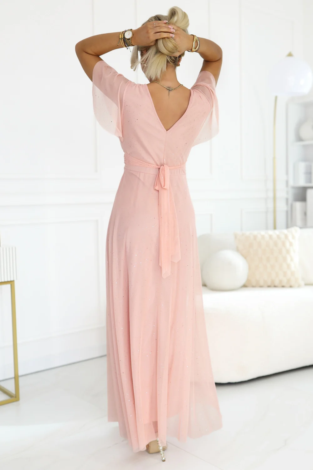 Robe longue rose – Image 2
