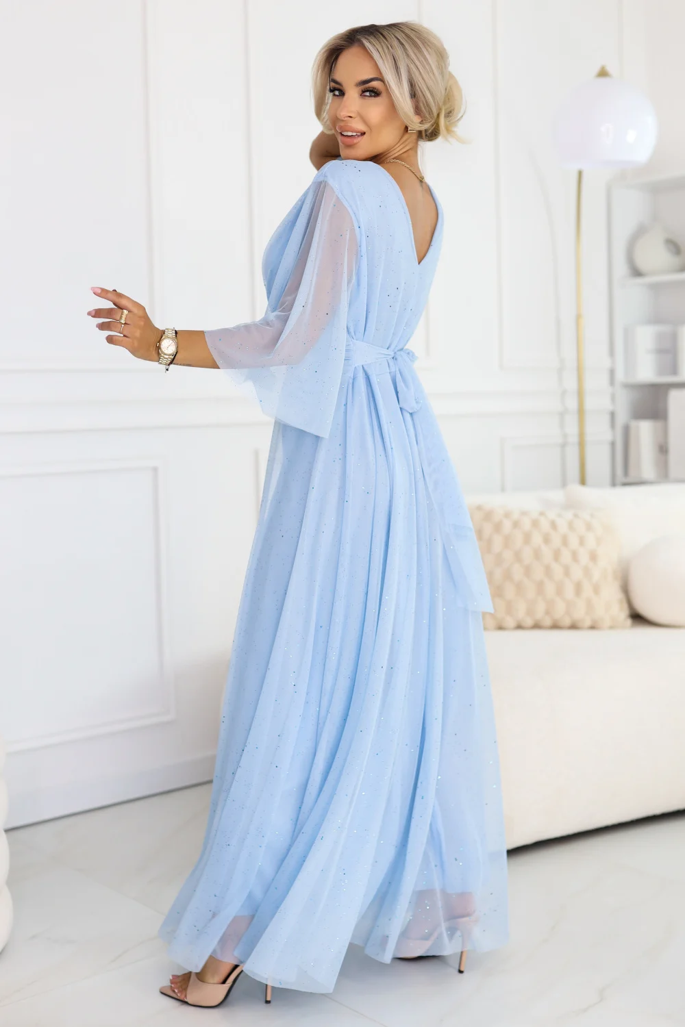 Robe longue bleue – Image 2