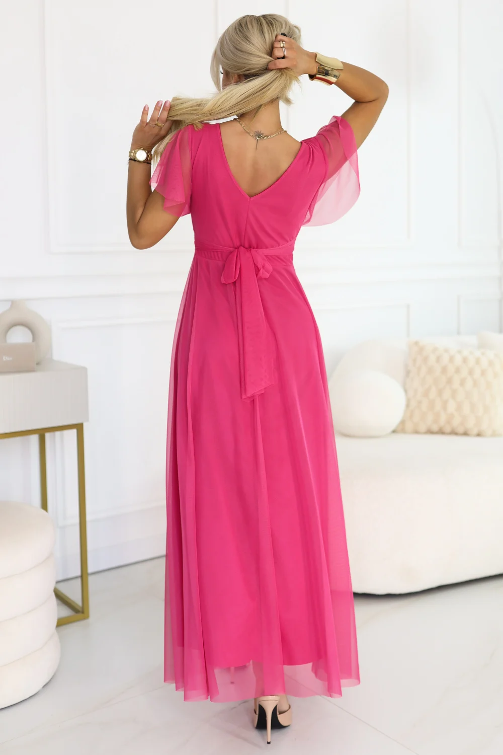 Robe longue rose – Image 2