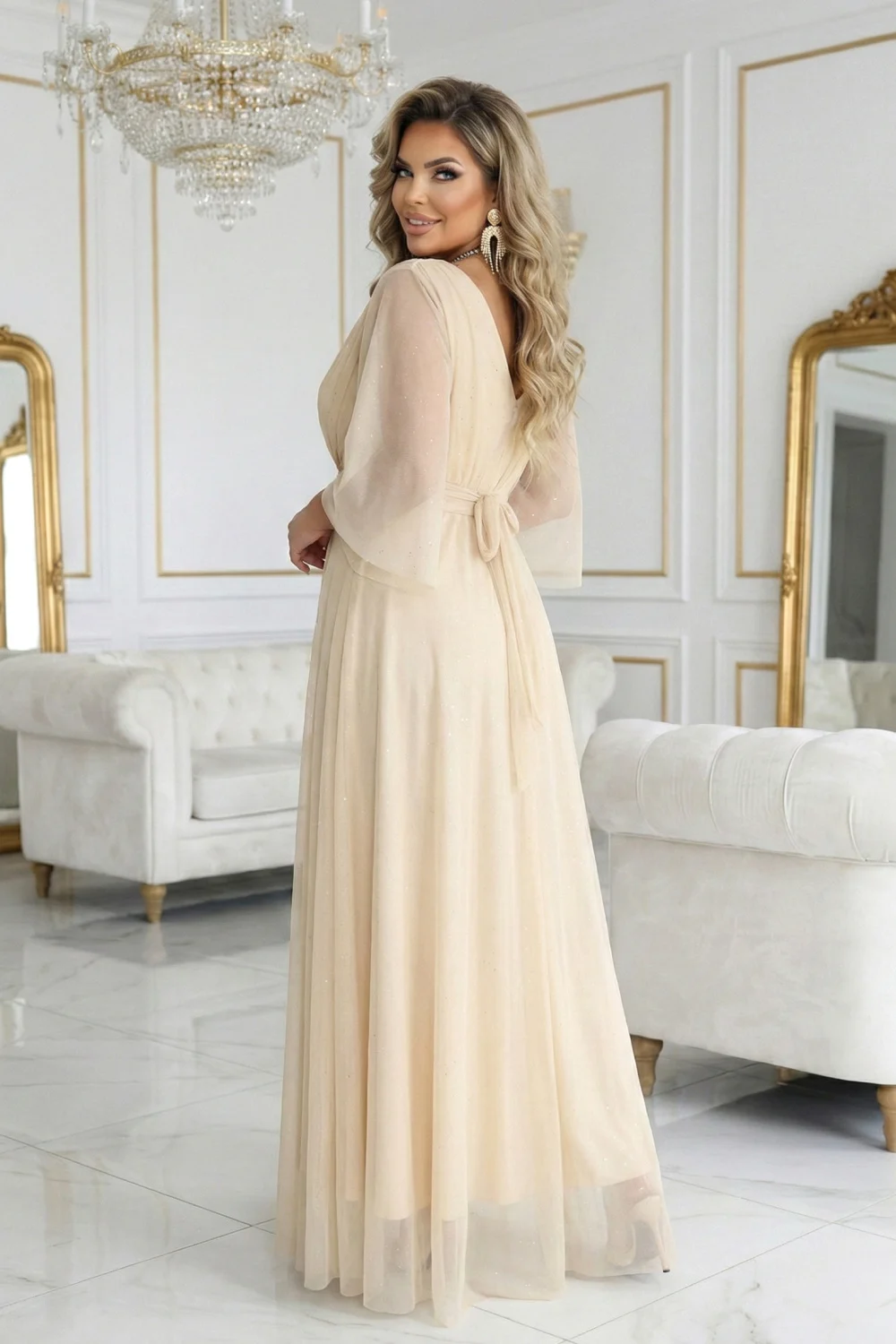 Robe longue beige – Image 2