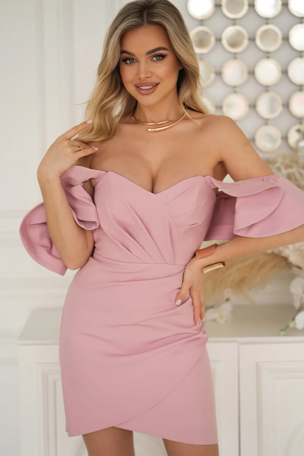 Robe de cocktail rose