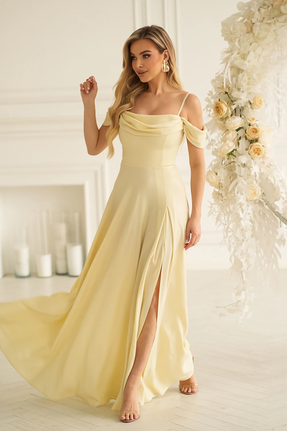 Robe longue jaune