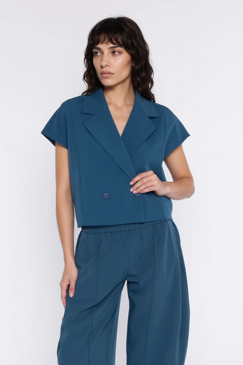 Blazer femme bleu – Image 2