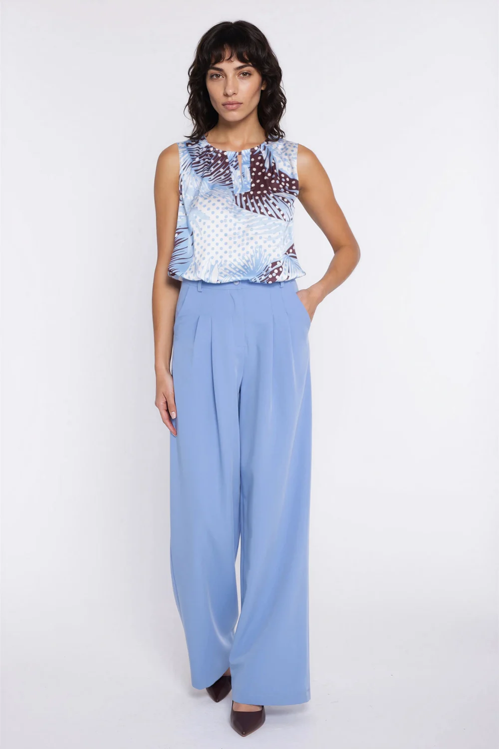 Pantalon femme bleu – Image 2