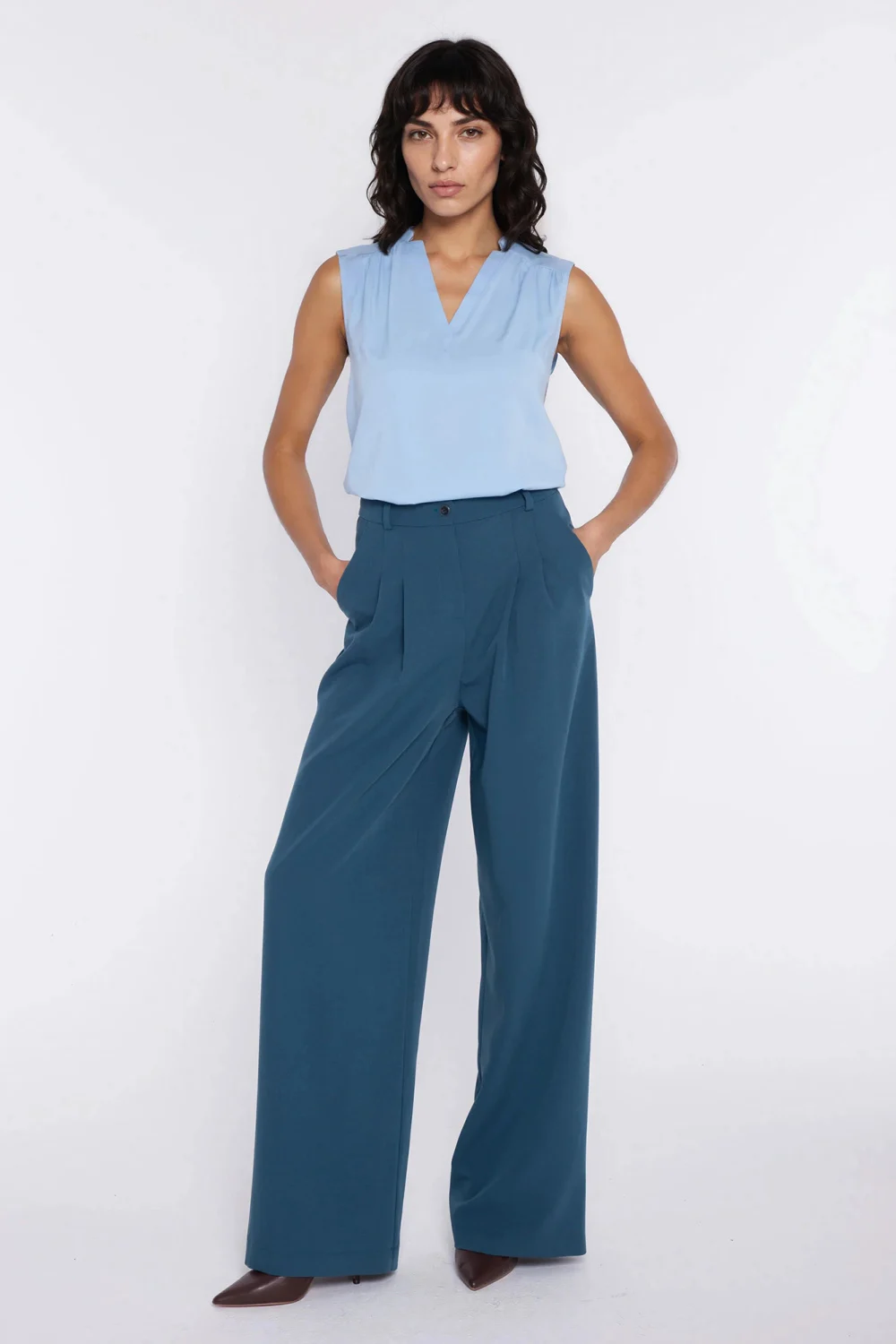Pantalon femme bleu – Image 2