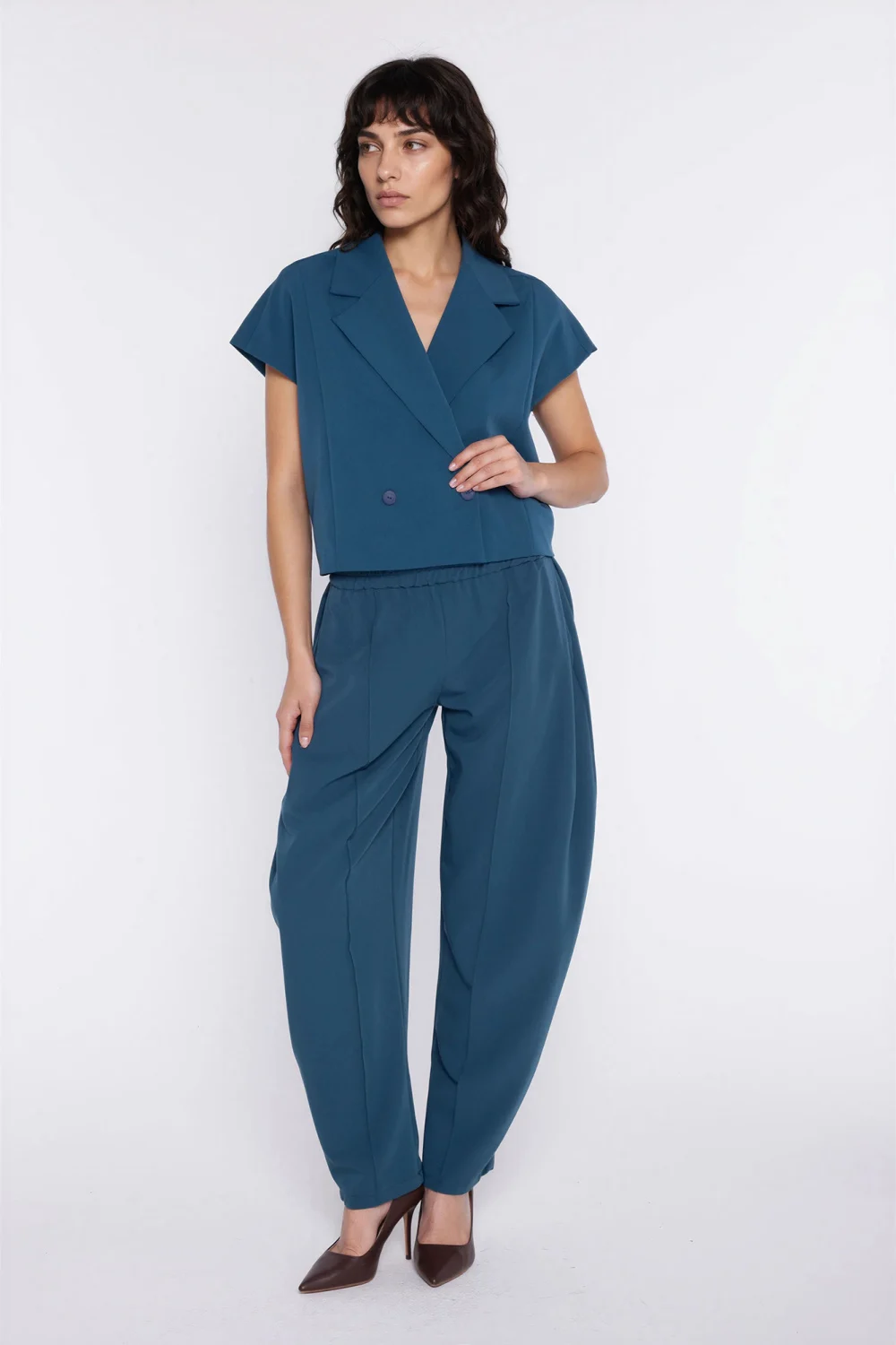 Pantalon femme bleu