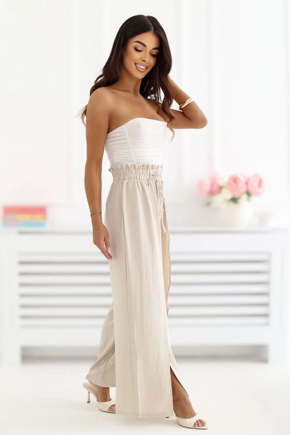 Pantalon femme beige – Image 2