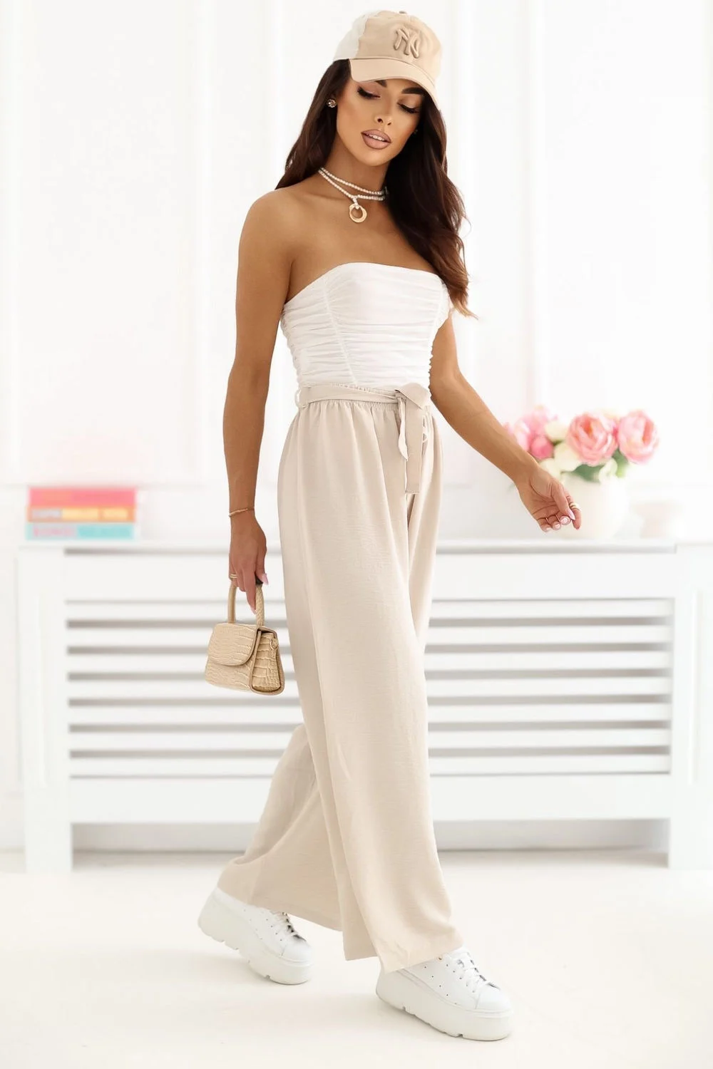 Pantalon femme beige – Image 2