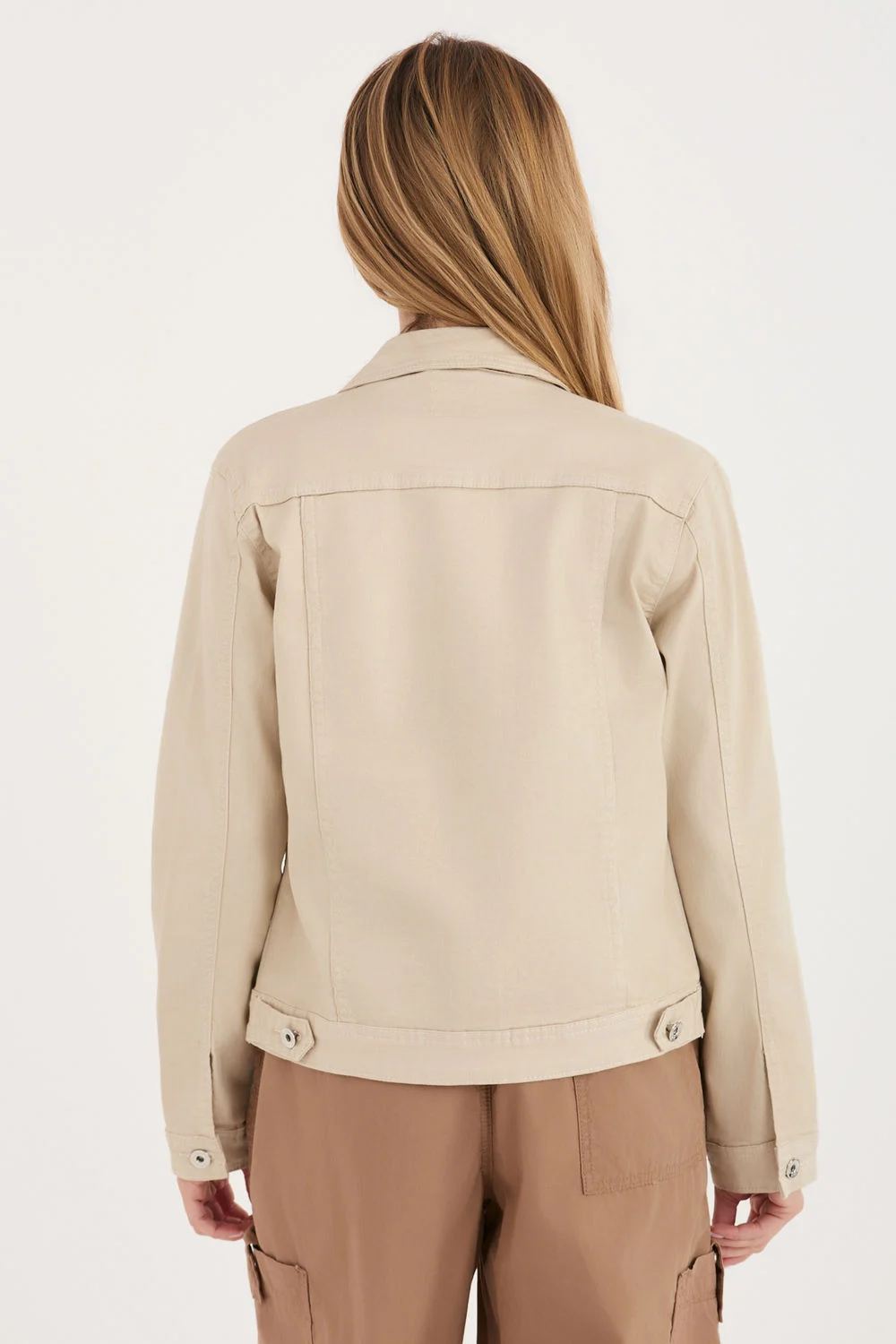 Veste en jean beige – Image 3