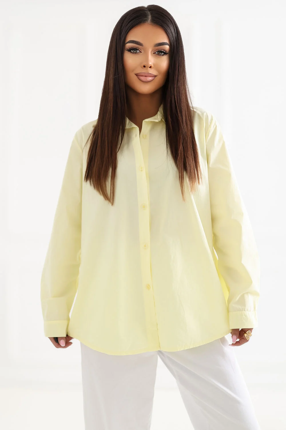 Chemise manche longue jaune