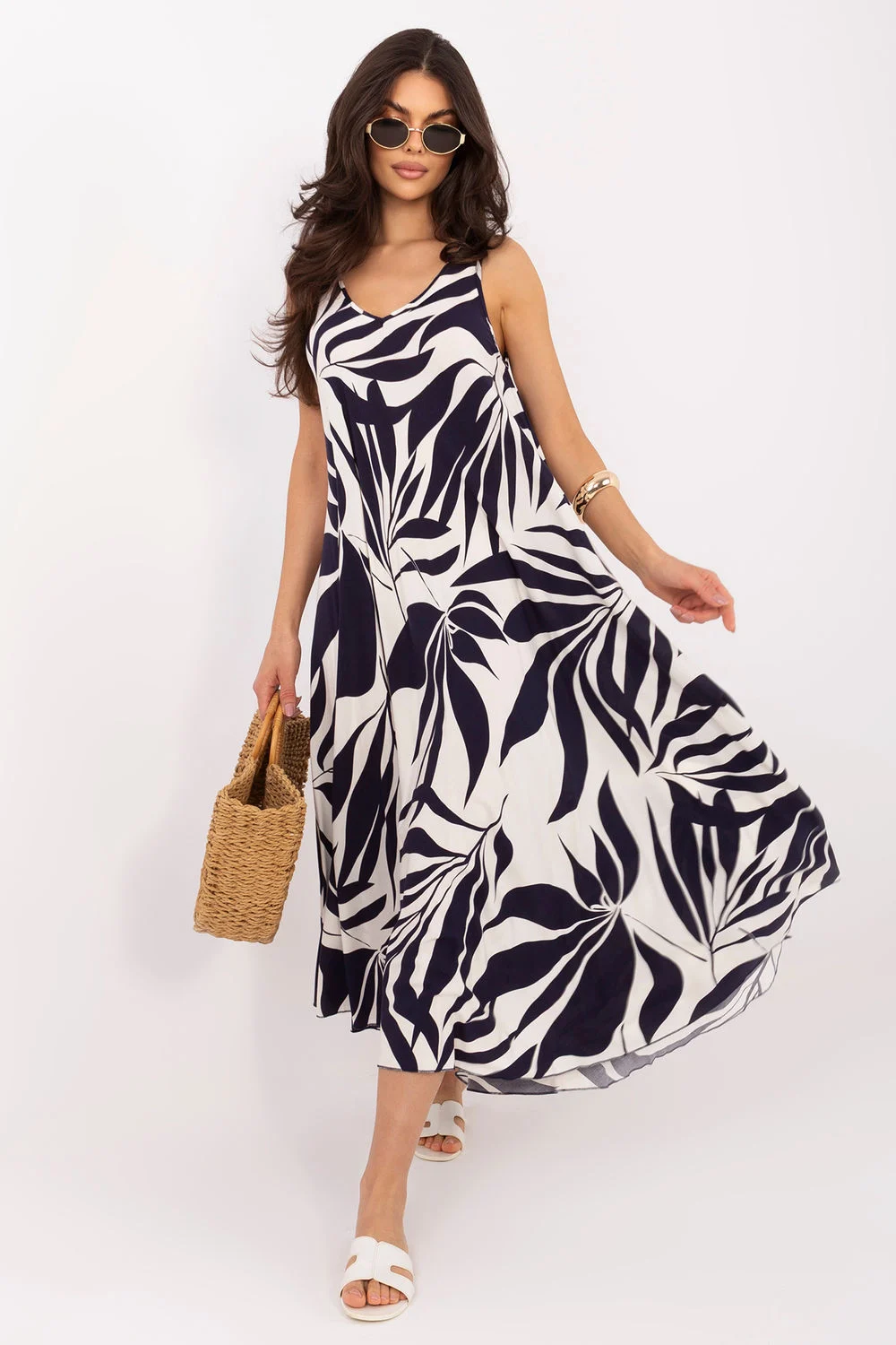 Robe de jour bleue marine