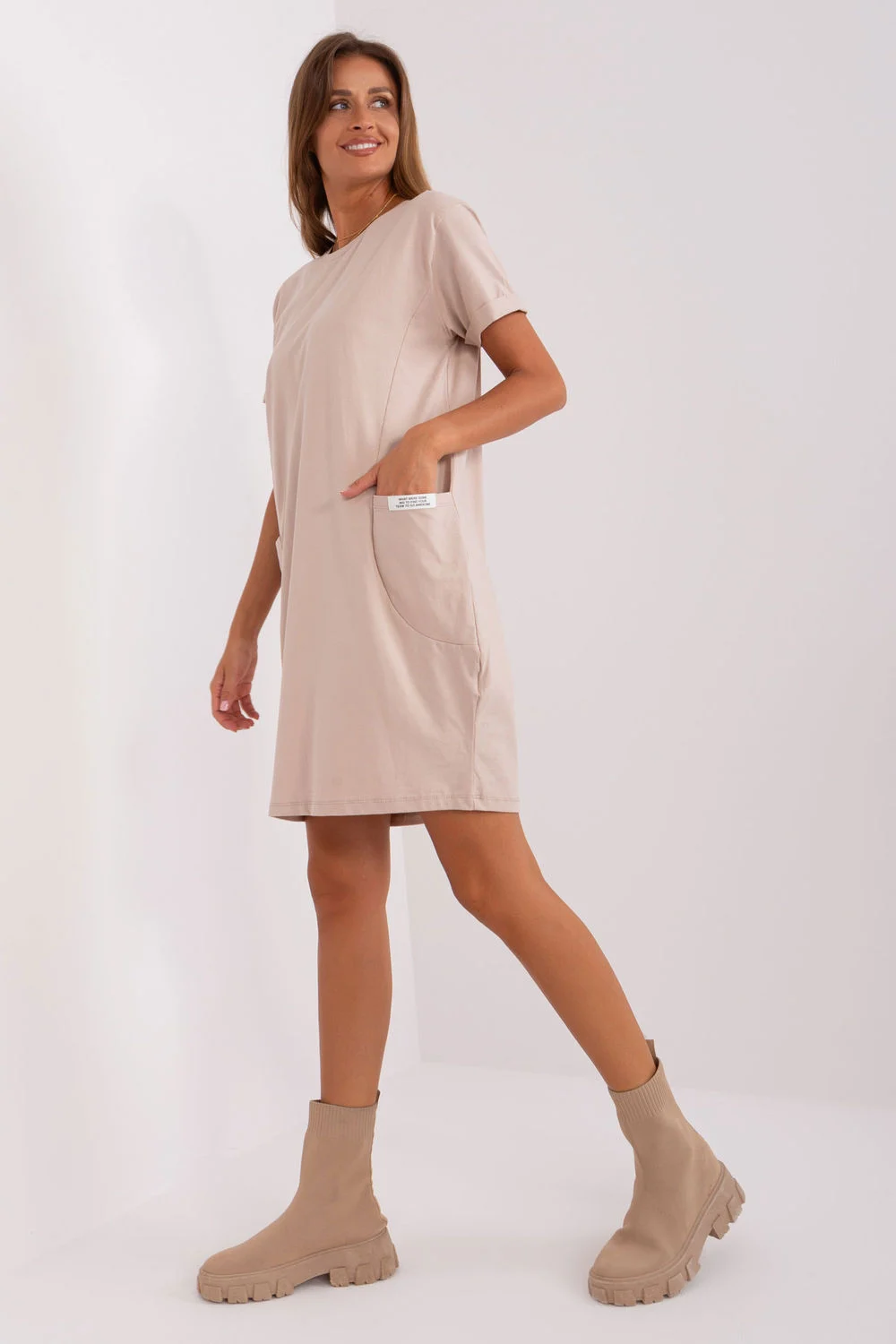 Robe de jour beige – Image 4