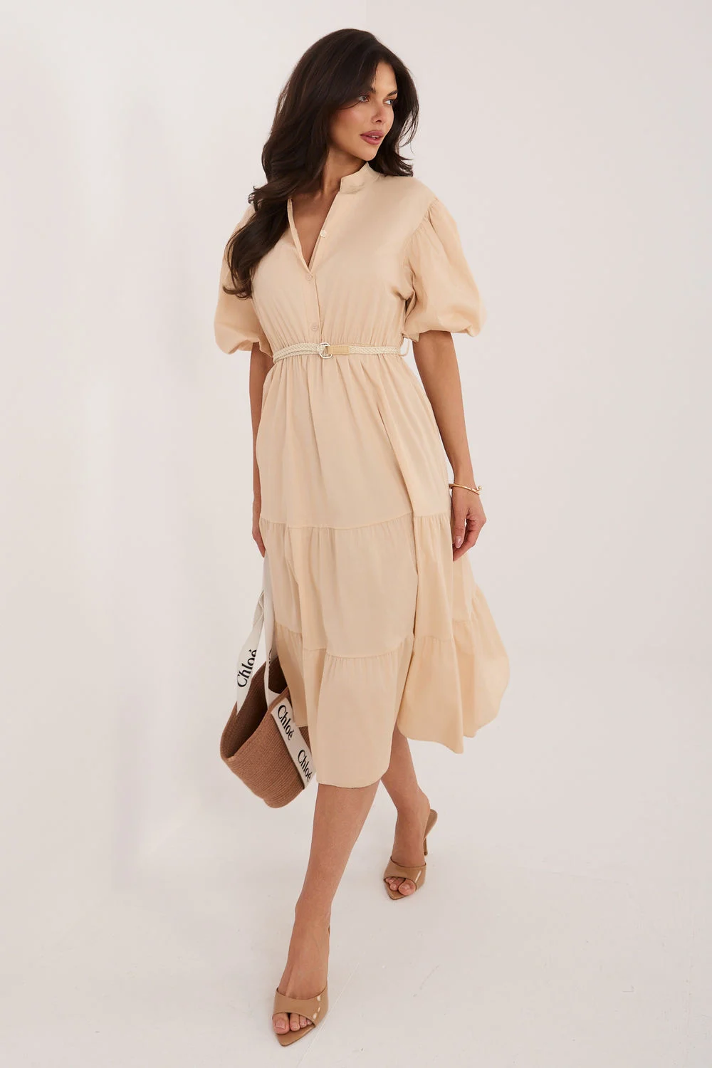 Robe de jour beige