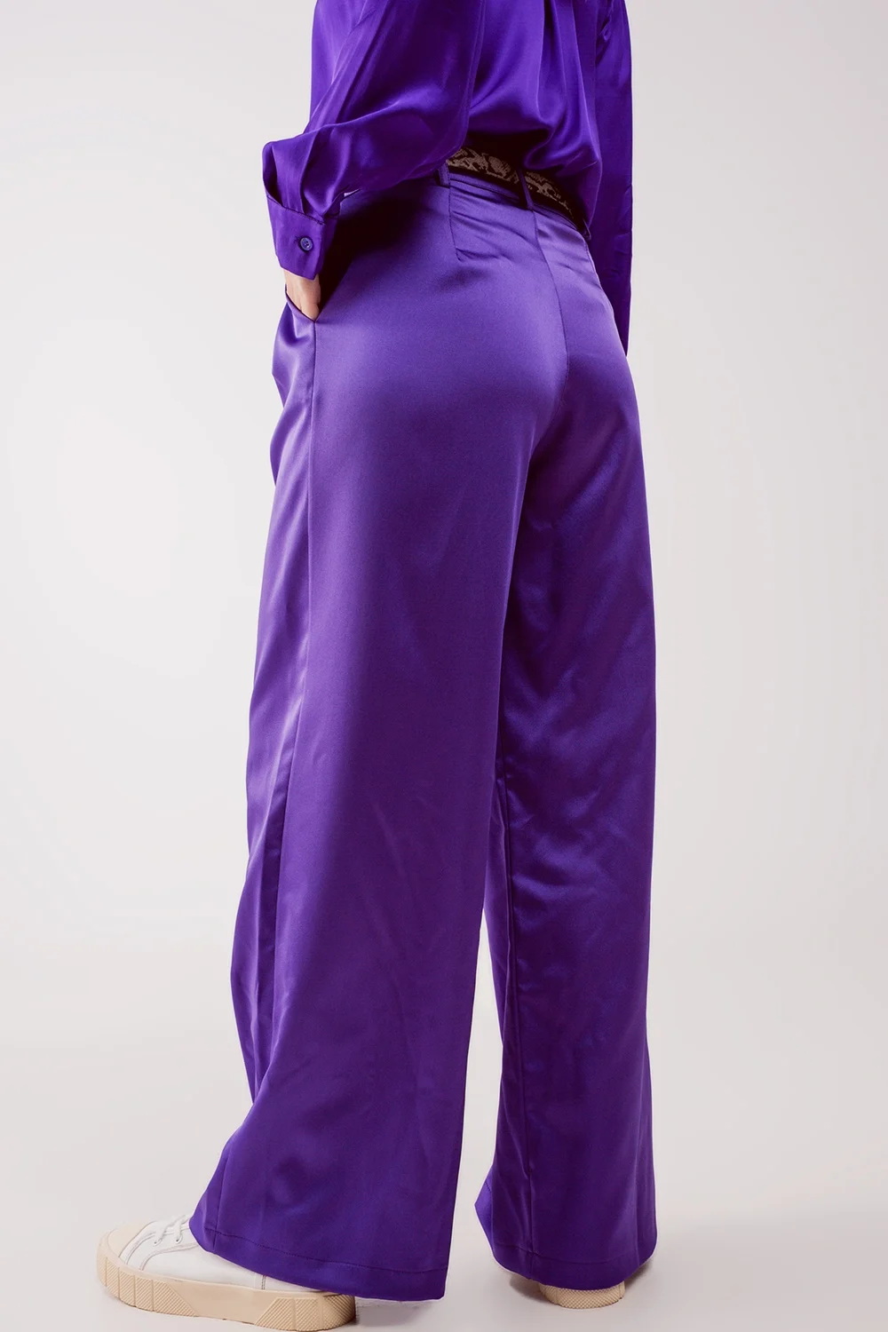 Pantalon à pinces violet – Image 4