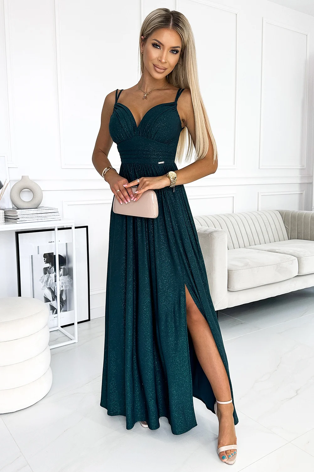 Robe longue verte