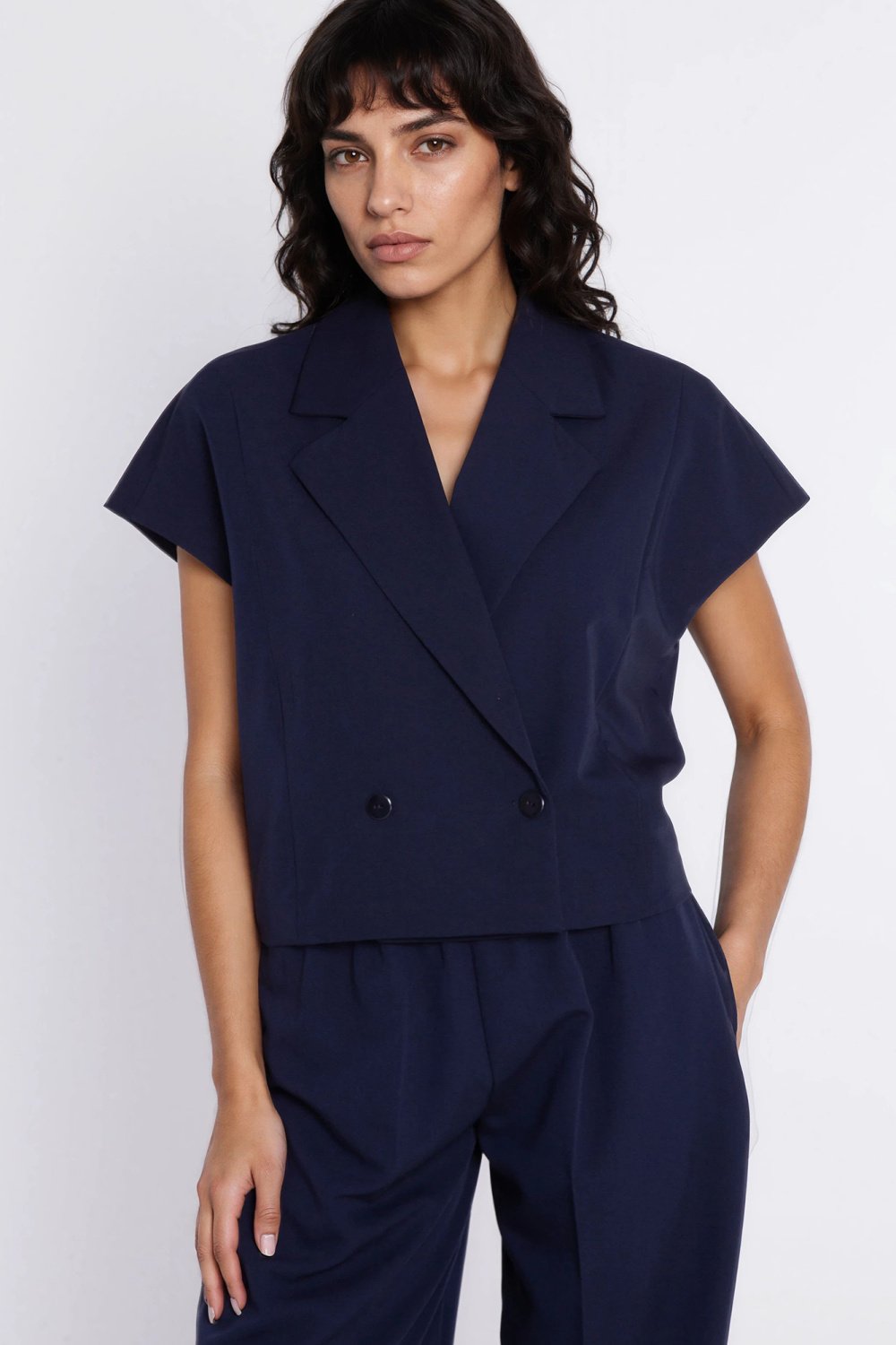 Image of Blazer femme bleu marine