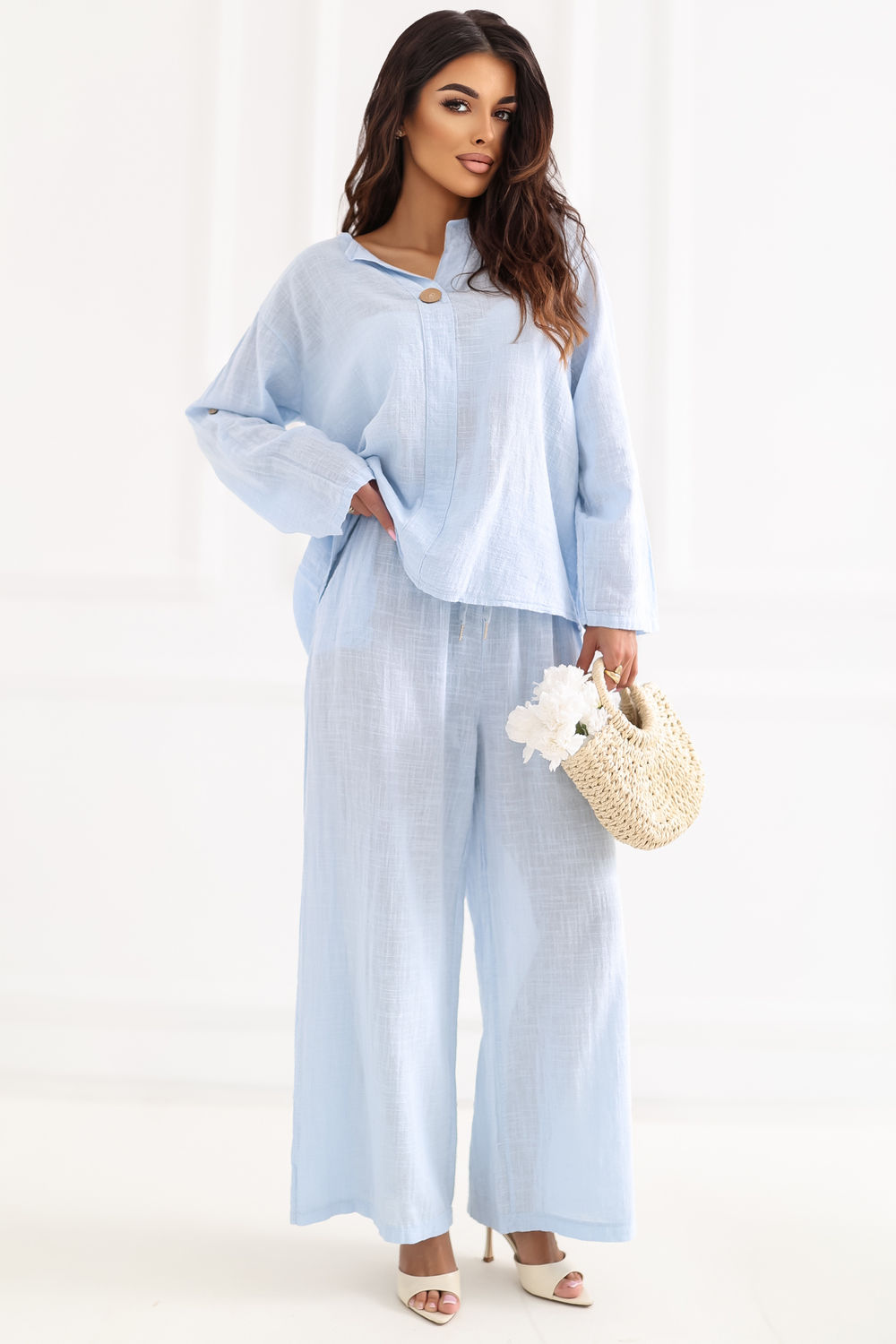 Image of Pantalon femme bleu