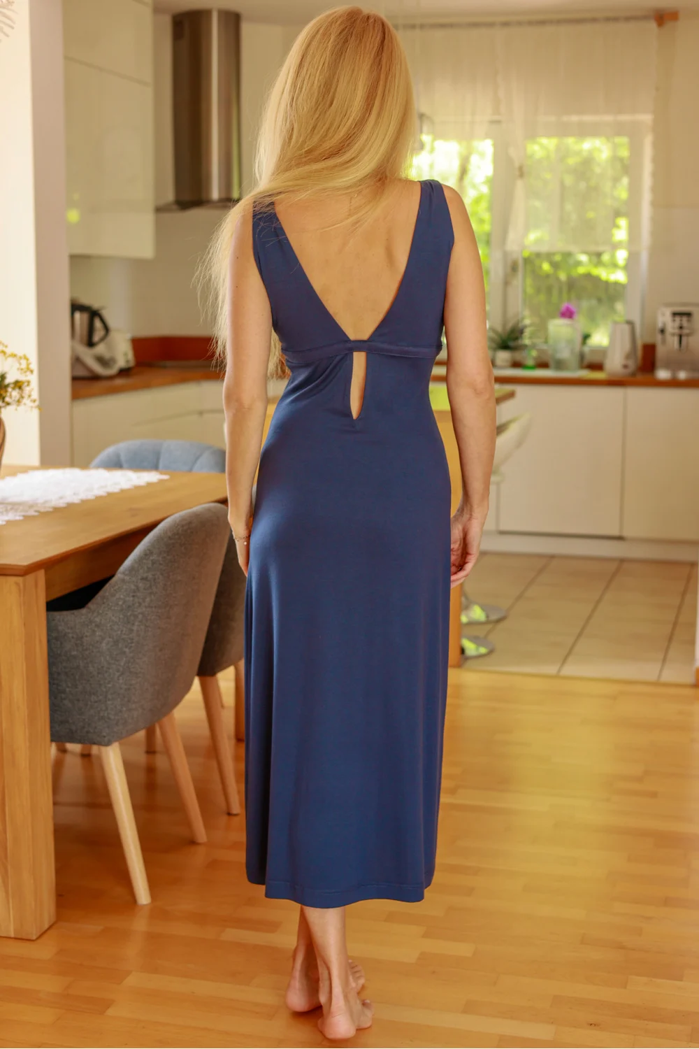 Robe de jour bleue marine – Image 3