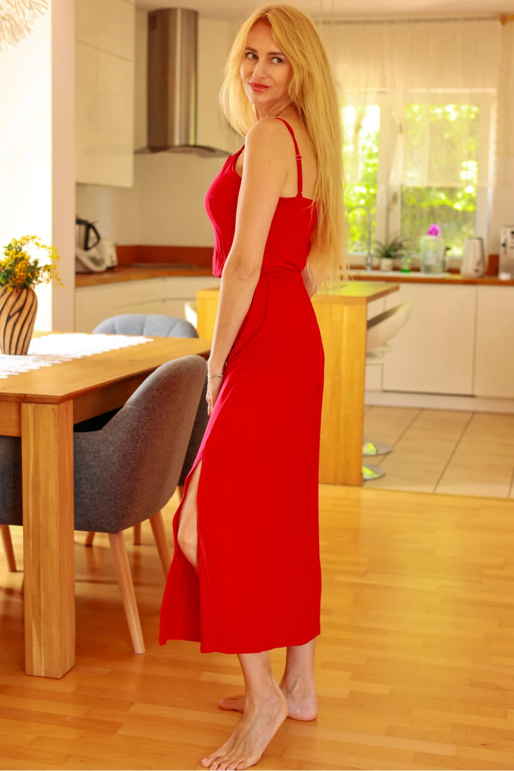 Robe de jour rouge – Image 2