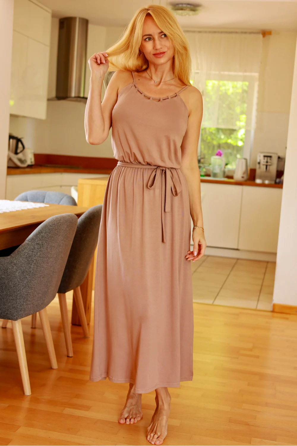 Robe de jour brune