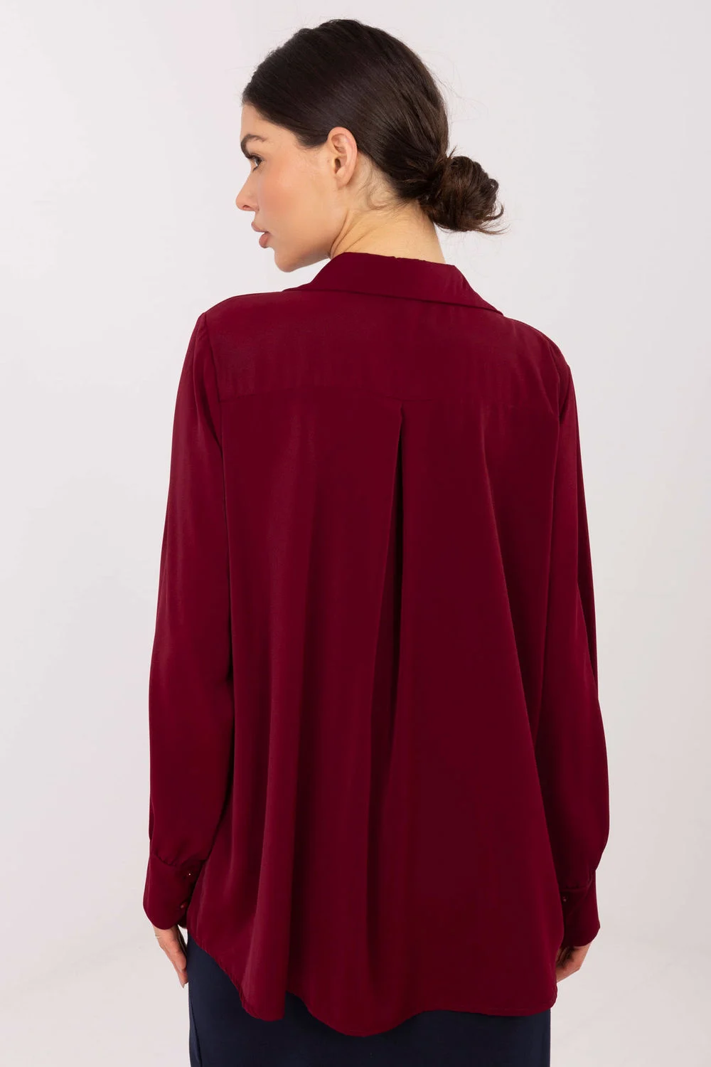 Chemise manche longue rouge – Image 3