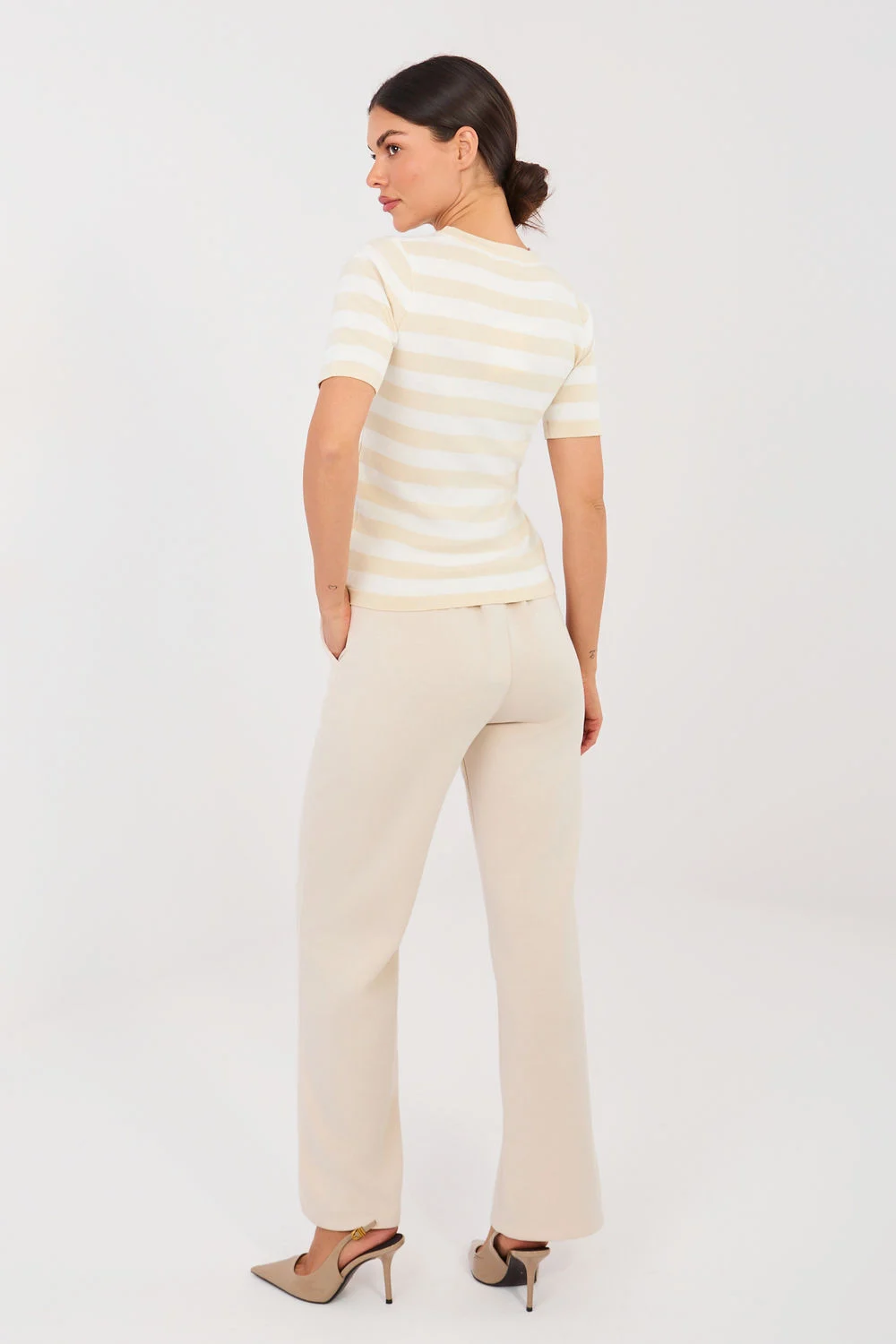 Pantalon femme beige – Image 3