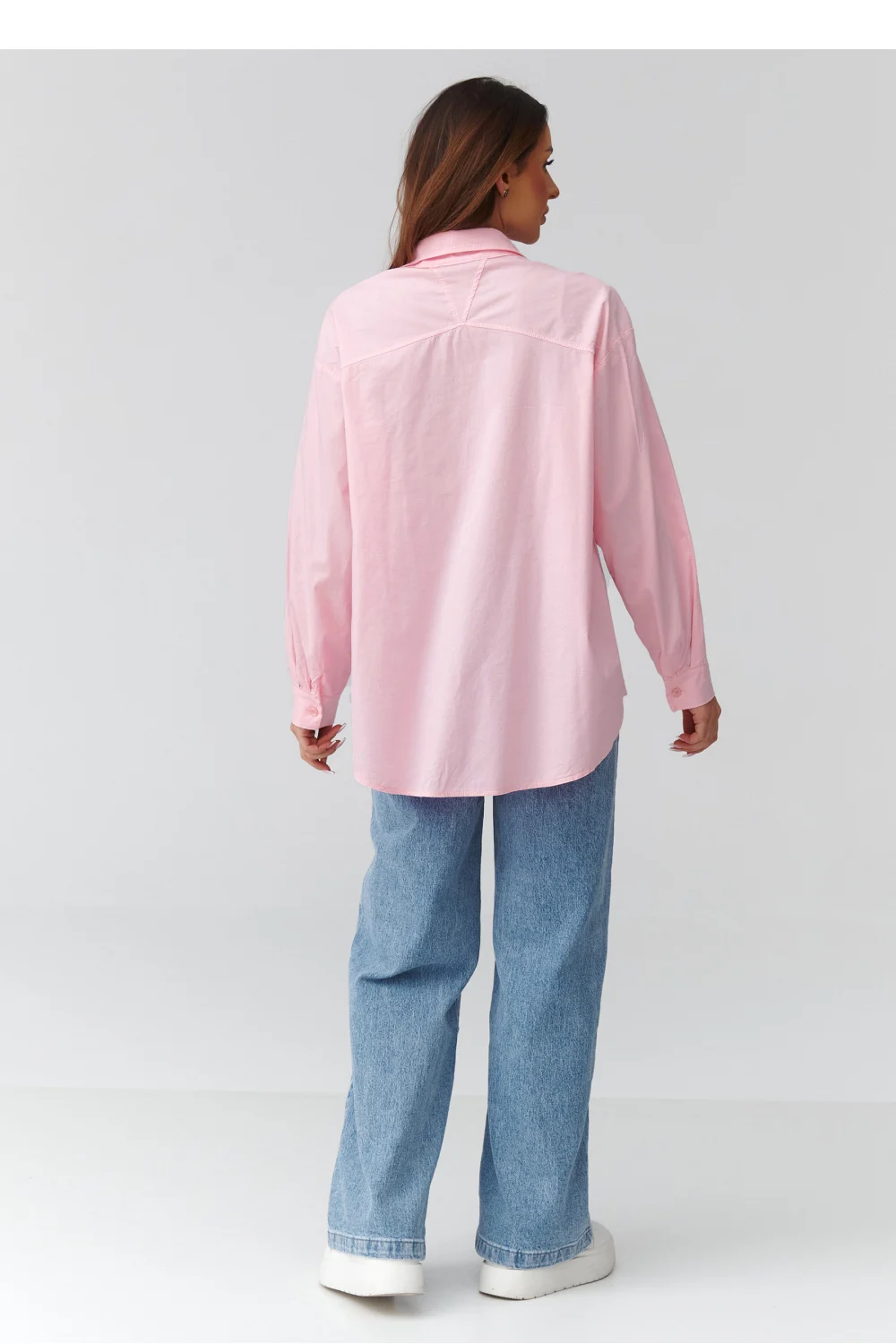 Chemise manche longue rose – Image 3