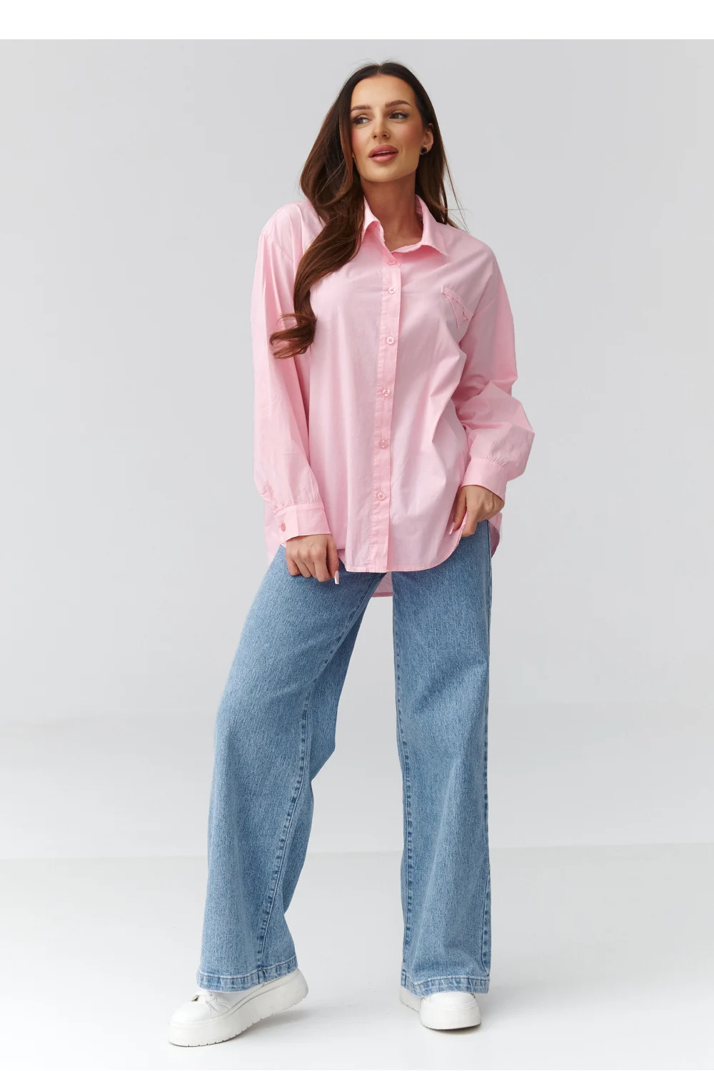 Chemise manche longue rose – Image 4