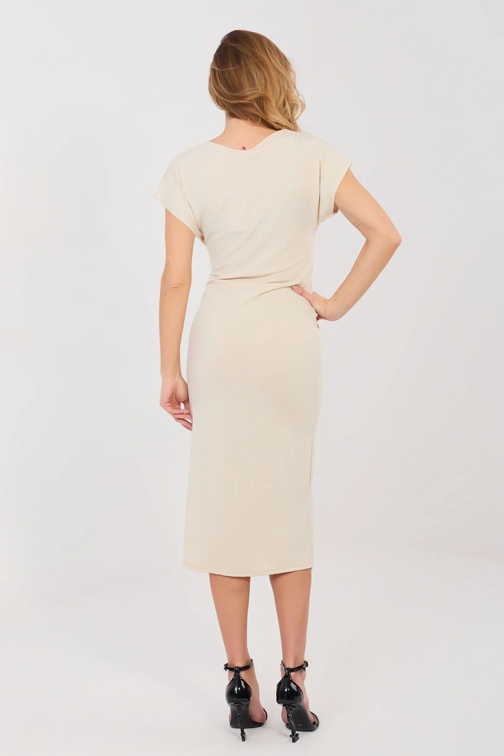 Robe de cocktail beige – Image 3