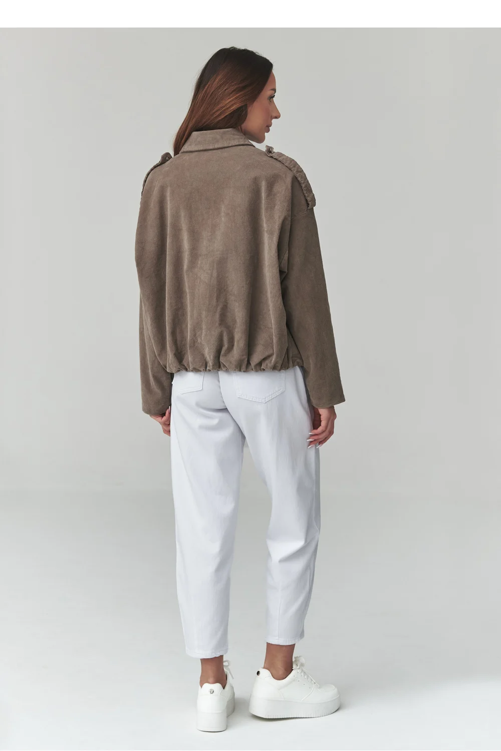 Veste en velours côtelé brun – Image 3