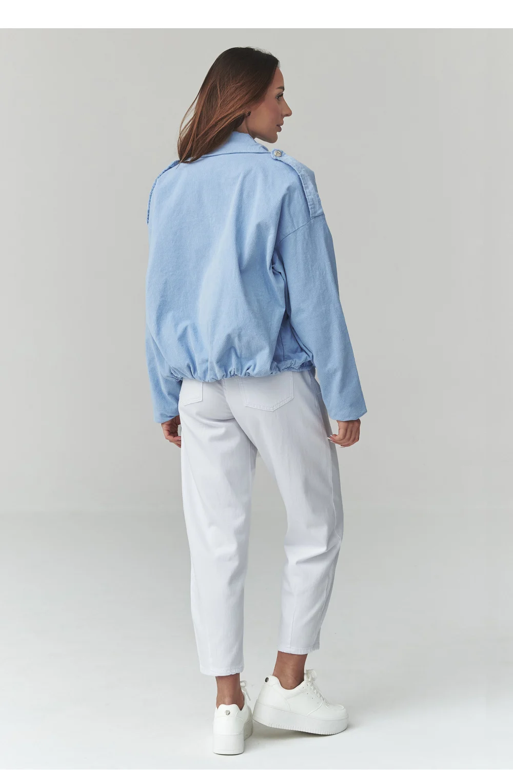 Veste en velours côtelé bleu – Image 3