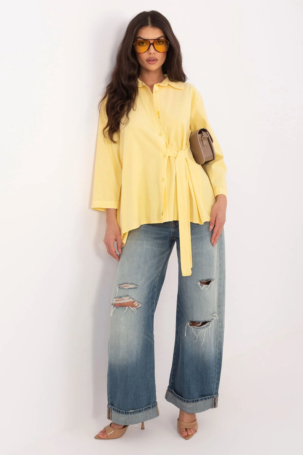 Chemise manche longue jaune – Image 2
