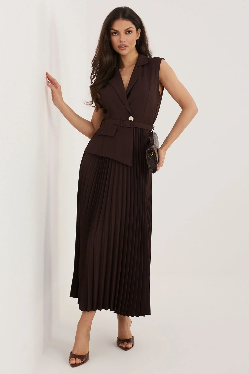 Robe de jour brune