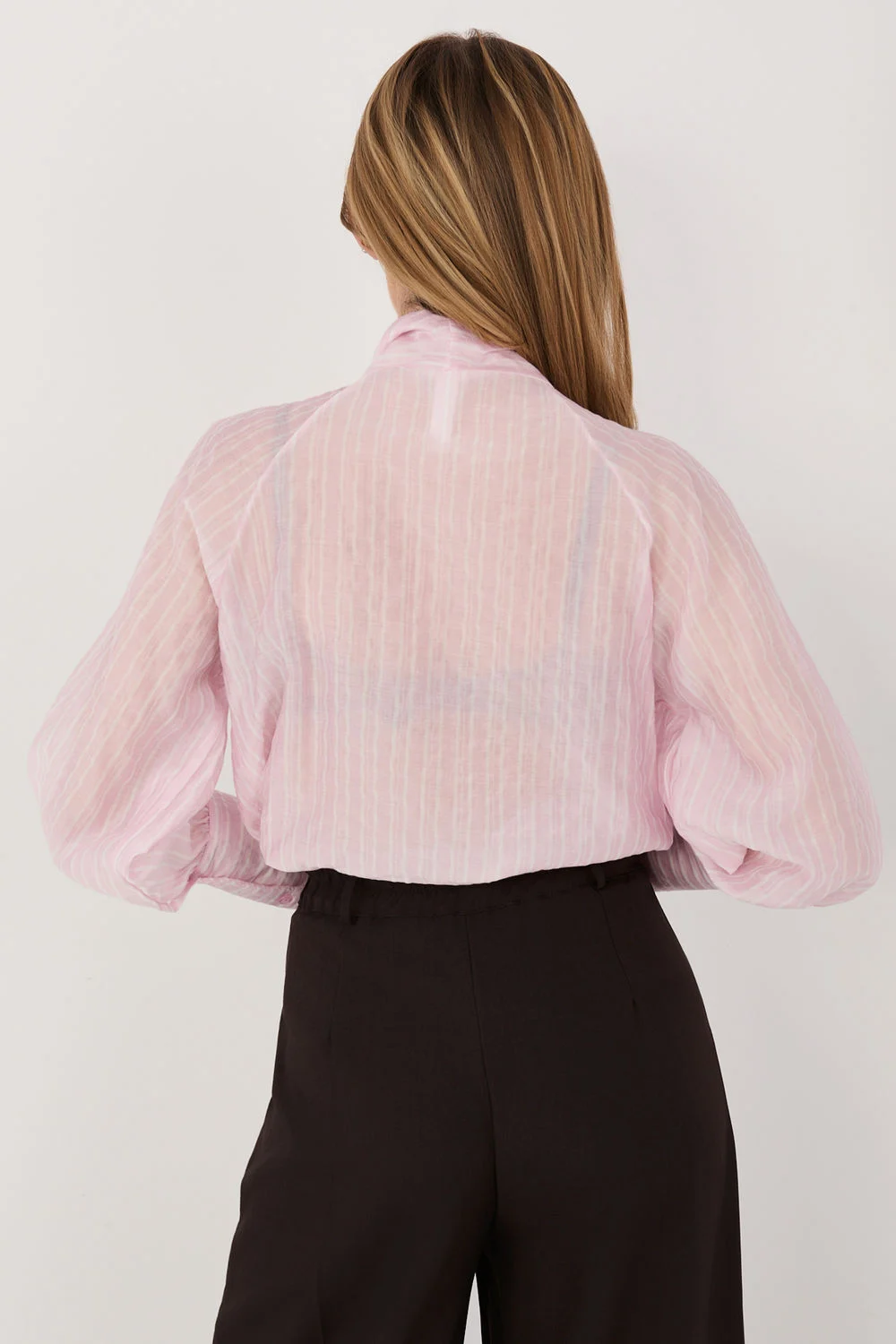 Chemise manche longue rose – Image 3