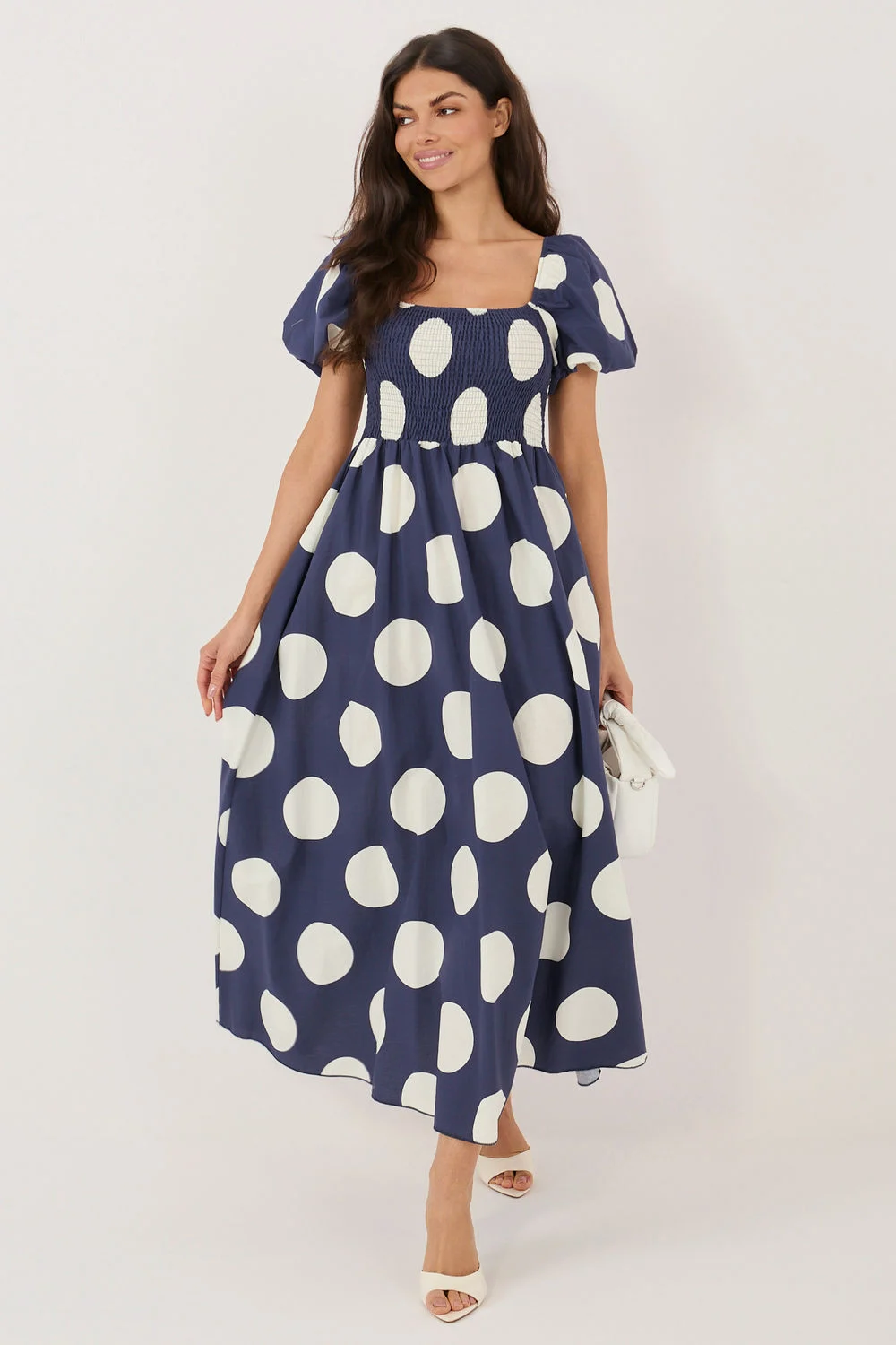 Robe de jour bleue marine