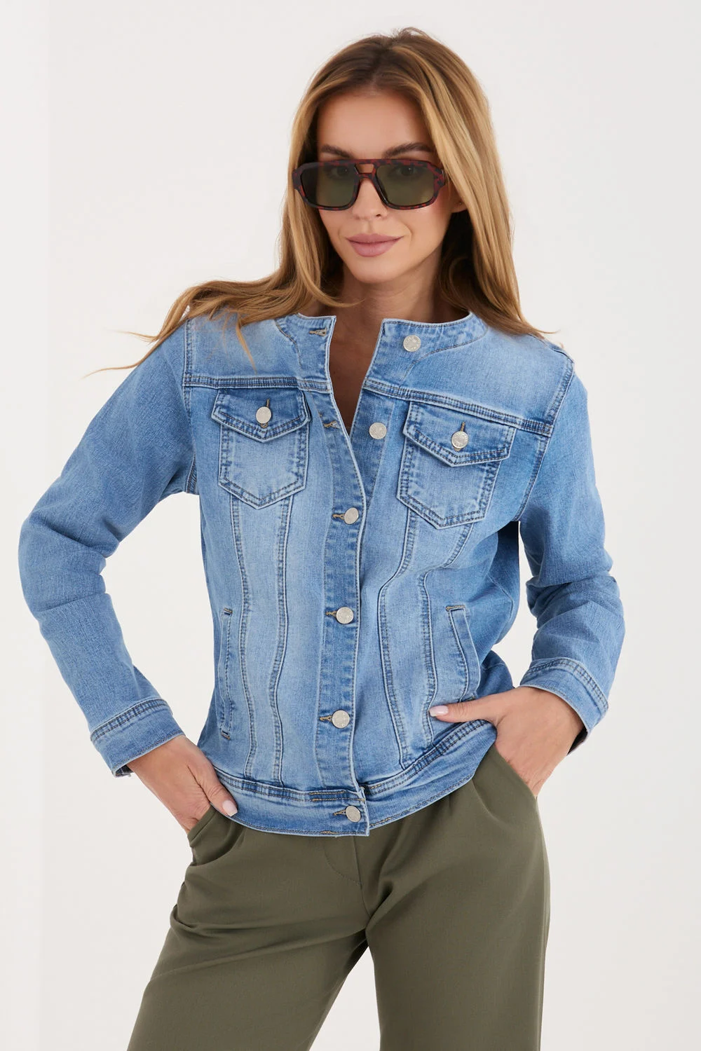 Veste en jean bleu