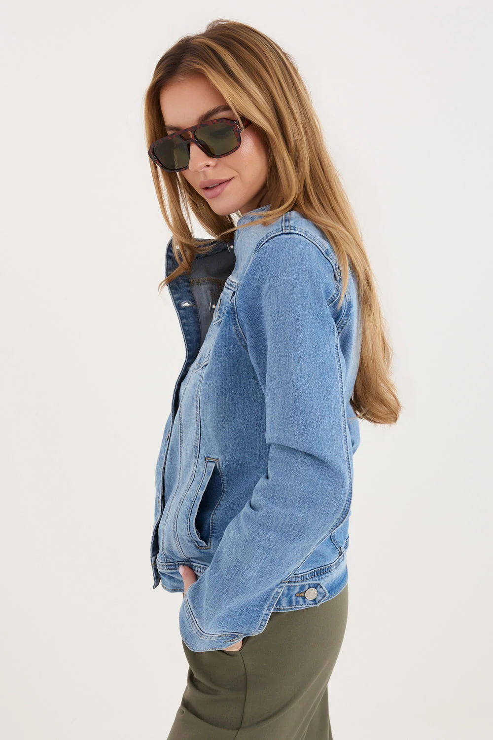 Veste en jean bleu – Image 2