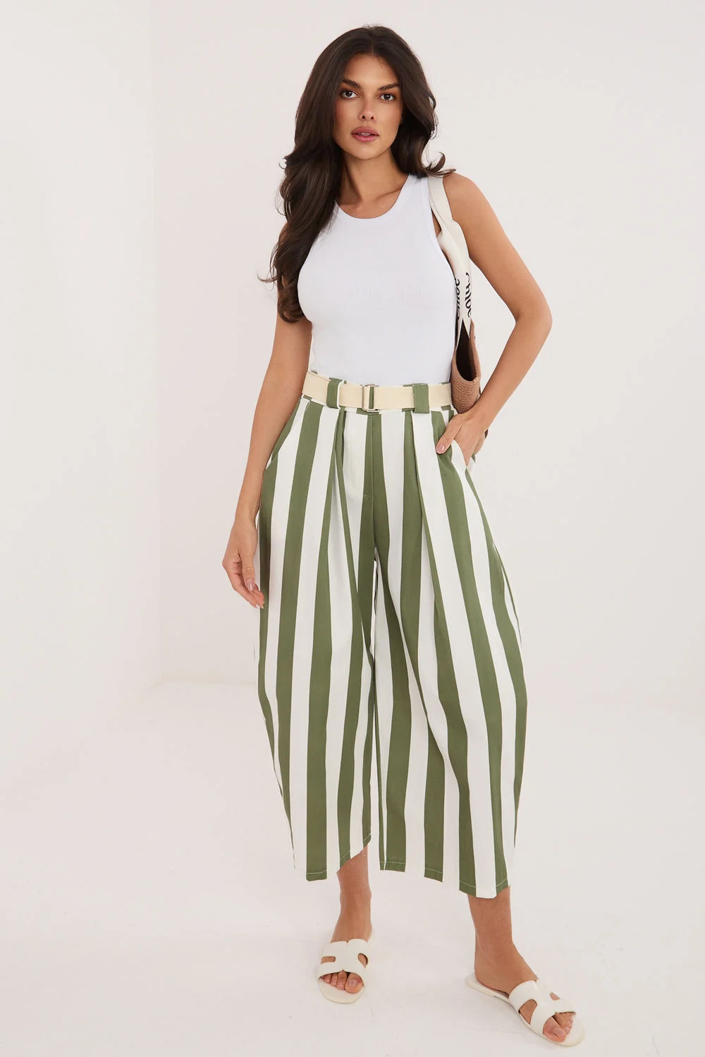 Pantalon femme vert