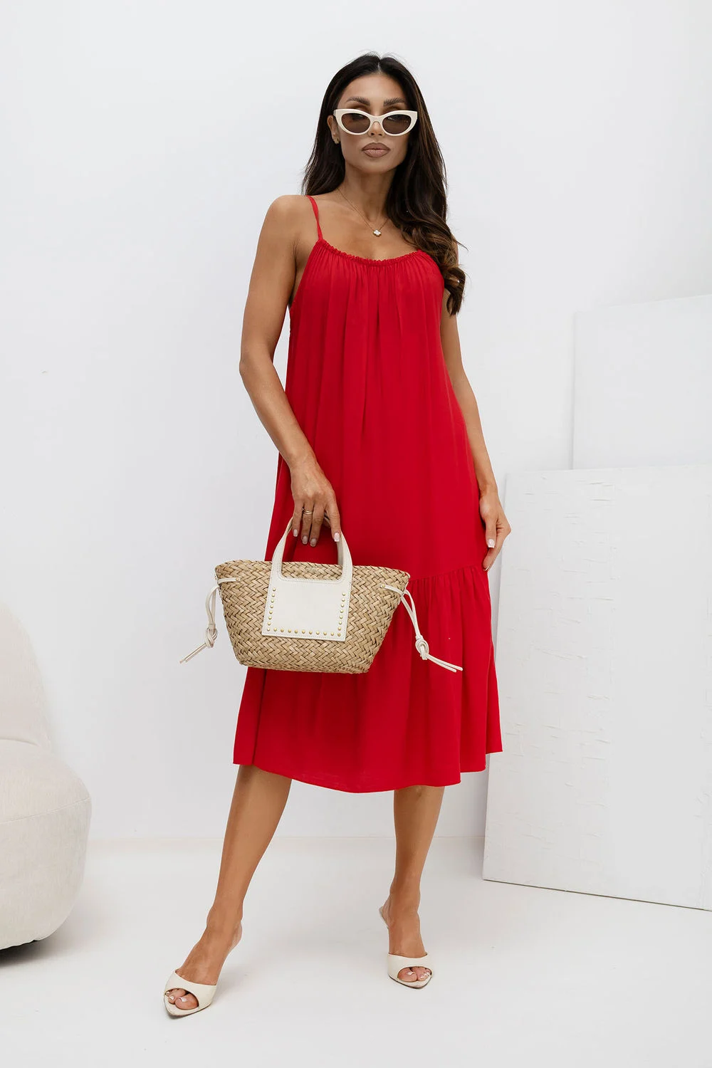 Robe de jour rouge