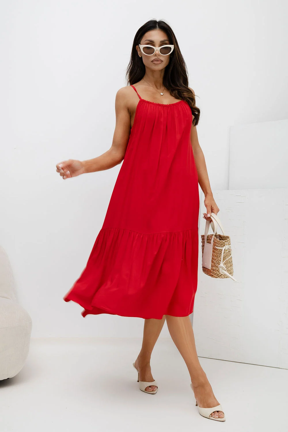 Robe de jour rouge – Image 2