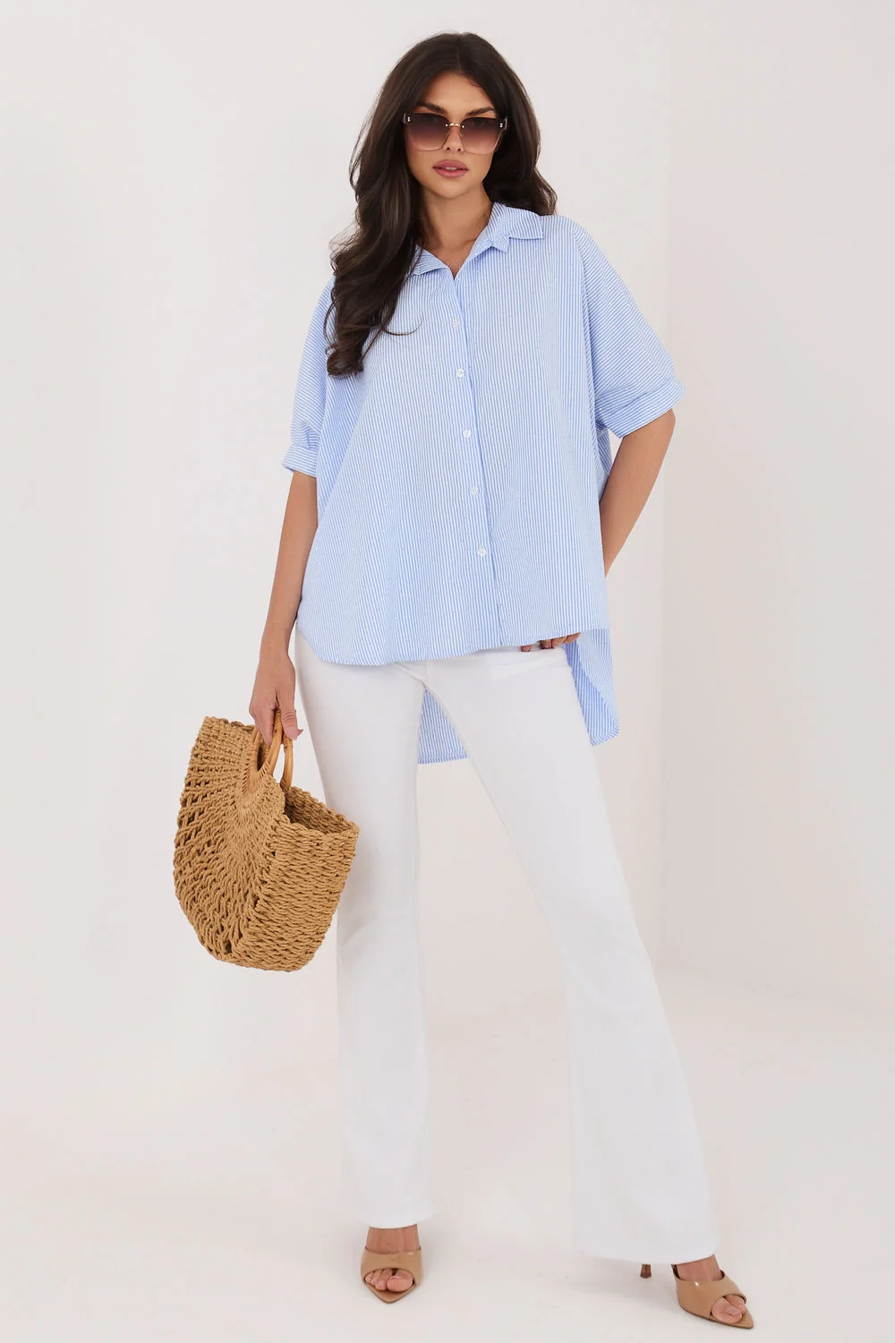 Chemise manche courte bleu – Image 2