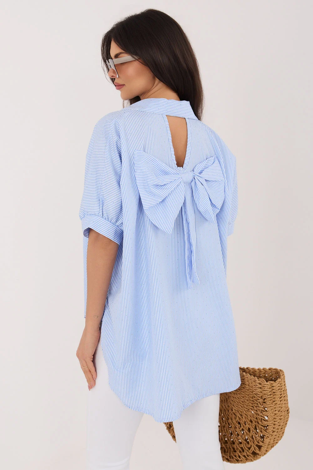 Chemise manche courte bleu – Image 3