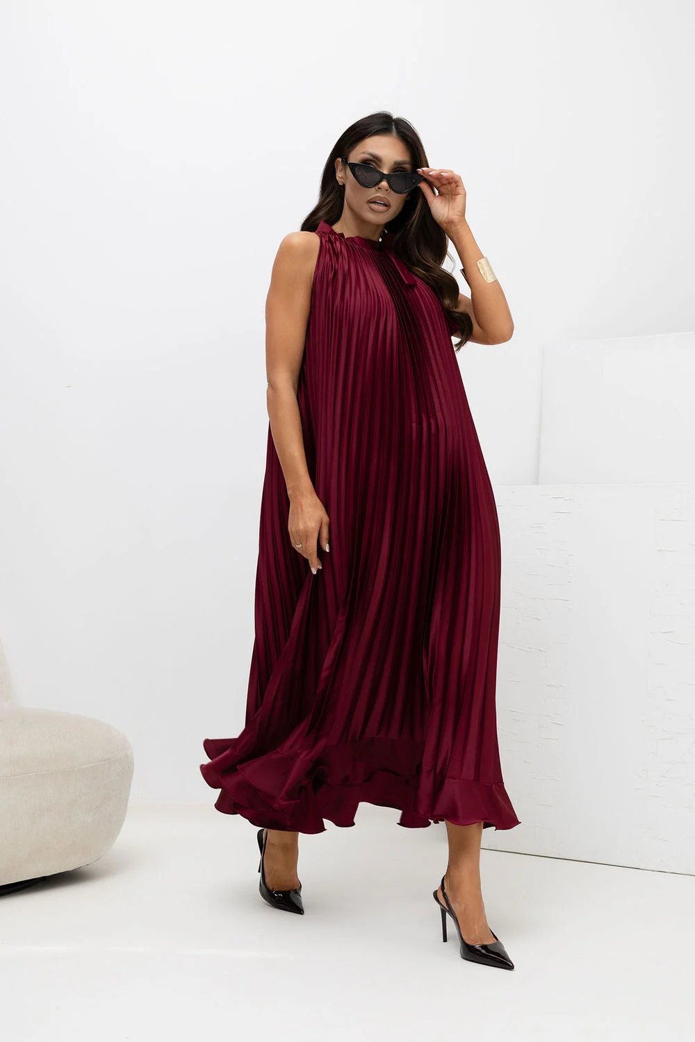 Robe de cocktail rouge – Image 2