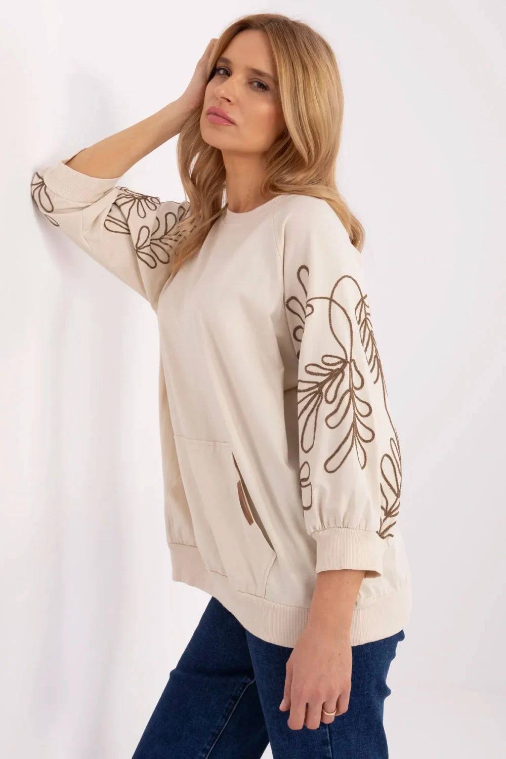 Sweatshirt beige – Image 2