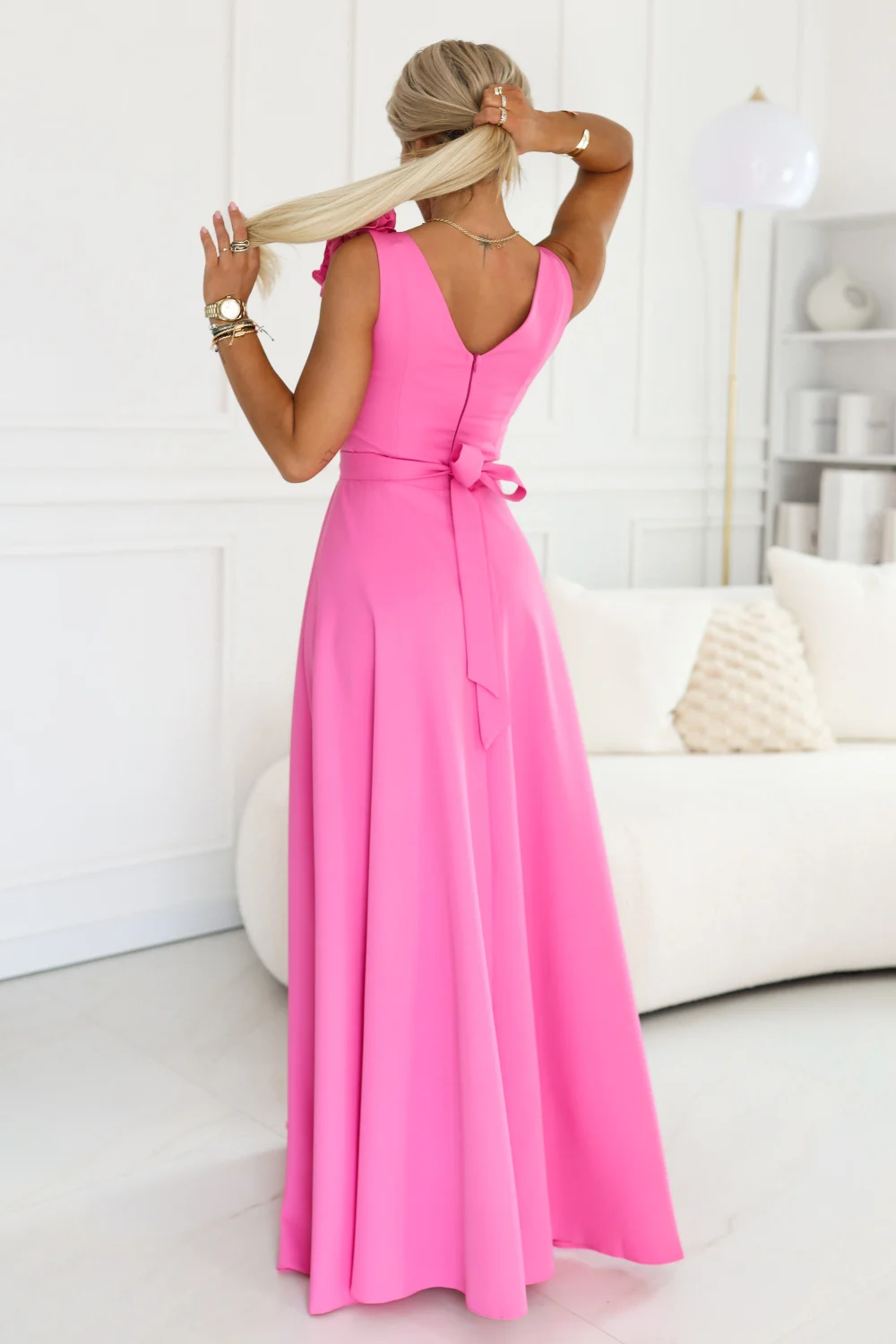 Robe longue rose – Image 2