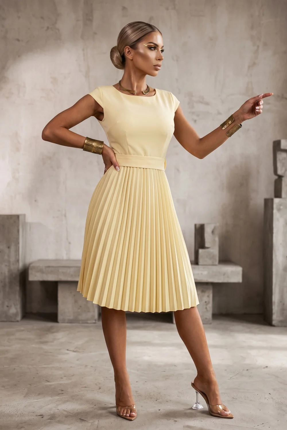Robe de jour jaune – Image 2