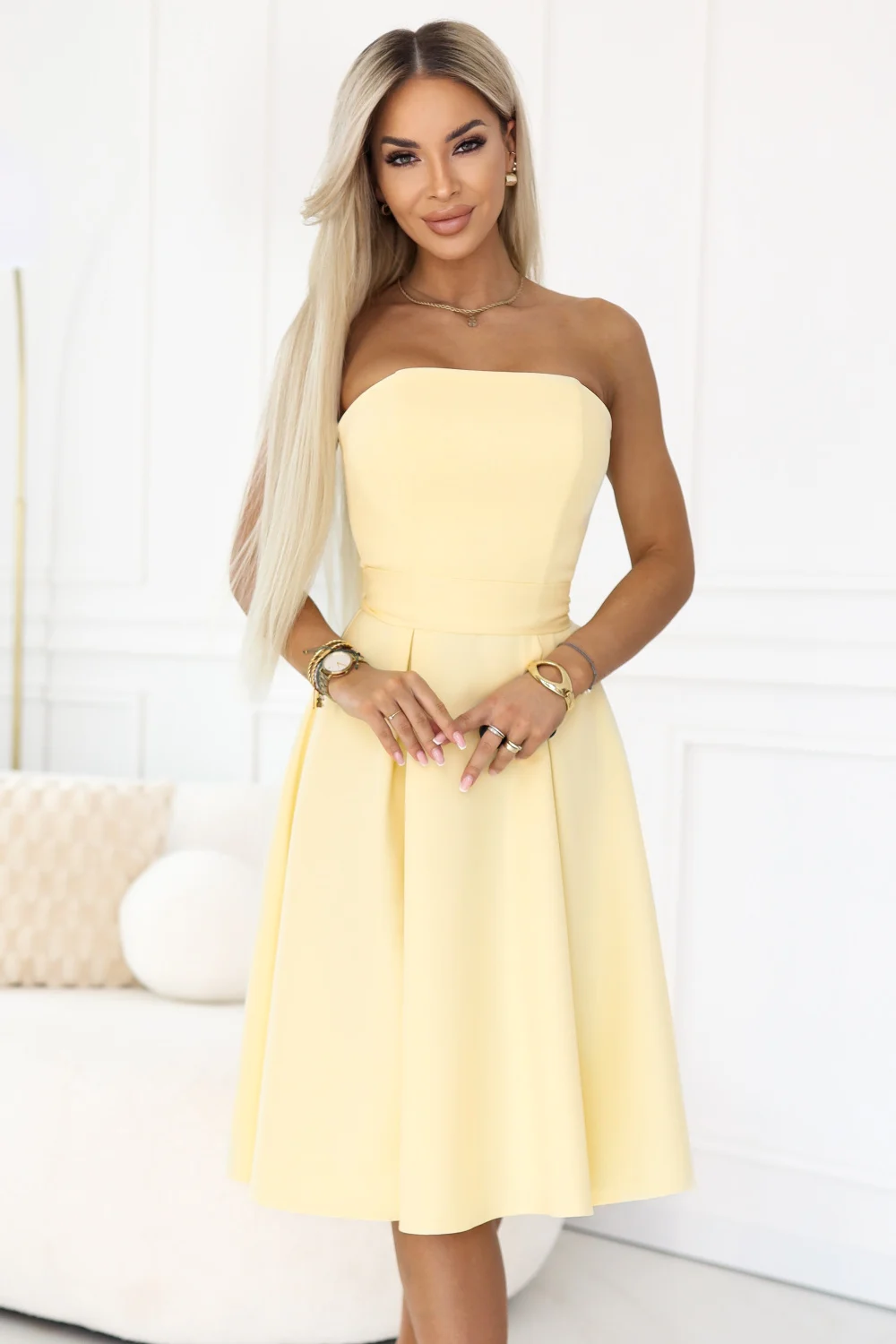 Robe de cocktail jaune