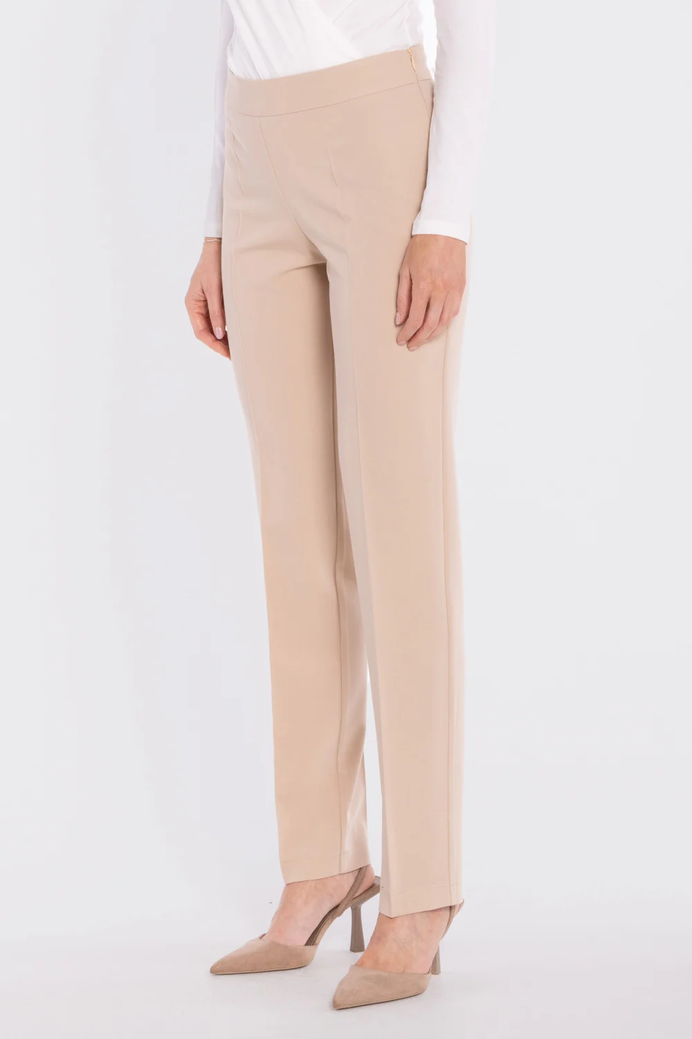 Pantalon femme beige